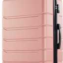 Sweetcrispy Carry on Luggage, Hard Shell ABS Suitcase with Double Spinner Wheels, Lightweight Expandable Rolling Suit Case with TSA Lock, 20 Inch Pink