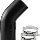 Ucreative 45 Degree Elbow ID: 2.5" (63mm) 4-Ply 5mm Thickness High Performance Silicone Hose Coupler with T-Bolt Clamp