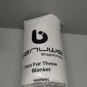 BENVWE Faux Fur Throw Blanket for Couch - Cozy Plush Fluffy Soft Thick Bubble Blanket for Living Room Home Decor - Mothers Day Birthday Gifts for Women, Cream White, 51" x 63"