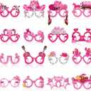 32 Pcs Pink Cowgirl Paper Glasses Western Cowgirl Photo Booth Props Let's Go Disco Bachelorette Party Decorations Girls Eyeglasses for Wild West Cowboy Girls Birthday Party Favor Supplies