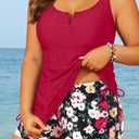 Women's Plus Size Tankini Swimsuit - Two Piece Bathing Suit with Shorts 2025 V-Wired Tummy Control Swimwear