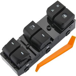 Power Window Switch for Hyundai Elantra 2011-2015 (AUTO Down NOT AUTO) Left Driver Side Master Switch 93570-3X040RY Black 16Pin