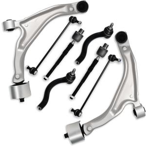 8Pcs Front Lower Control Arm Stabilizer Sway Bar End Link Inner/Outer Tie Rod End Link Fit for Honda Pilot 2009 2010 2011 2012 2013 2014 2015, K621550 K621551 ES800825 ES800824 K750124