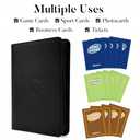 9 Pocket Trading Card Binder -Zipper PU Cover Card Album, Sturdy 360 Loading Holder for MTG, TCG & Sports Cards - Turquoise (9 Pocket - 13.9" x 10.5")