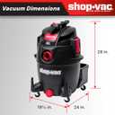 Shop-Vac 5801411 14-Gallon Wet/Dry Shop Vacuum, 5.5 Peak HP, 2.5 Inch Diameter x 7 Foot Hose, 20 Foot Cord, Ideal for Home, Garage, and Workshop Cleaning