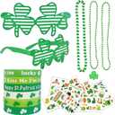 UOUYOO St. Patricks Day Accessories Party Favors Set St. Patrick's Day Accessories Glasses Necklaces Tattoos Bracelets Decorations Supplies