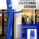 Inflatable Tube Man with Blower - Dancing Inflatable Tube Guy with Wheels for Outdoor Decoration Advertising Business Store Promotion (Blue, 10 FT)