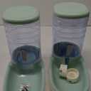 Automatic Dog Cat Feeder and Water Dispenser Gravity Food Feeder and Waterer Set with Pet Food Bowl for Small Medium Dog Puppy Kitten, Large Capacity 1 Gallon x 2 (Green)