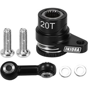 INJORA 20T Aluminum Servo Saver Set Replacement for ARRMA Mojave Granite GROM Typhon GROM 1/12 Losi Nascar