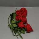 Waipfaru 8 Pcs Fake Red Roses Artificial Flowers Bulk, Real Touch Silk Faux Roses with Long Stems for Wedding Bouquet Vase Flower Arrangement (Red)