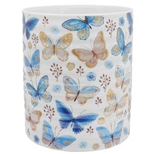 LEAZUL Kitchen Utensil Holder, 7.2″Extra Large Stable Pattern Ceramic Utensil Crock, Utensil Organizer for Countertop, Kitchen Decor, Utensil Holder for Housewarming, Wedding Gift (Butterfly)