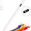 MoKo Stylus Pens for Touch Screens, Fast Charge Stylus Pen for Apple iPad/iPhone/Samsung/Lenovo/iOS/Android Tablets&Smart Phone Universal Stylus Capacitive Screen Pencil with Power Display, White