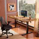 ErGear Height Adjustable Electric Standing Desk, 48 x 24 Inches Sit Stand up Desk, Memory Computer Home Office Desk, Vintage Brown, 47.2 X 23.6 Inches
