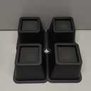 4 Pack Furniture Risers 4 Inch, Bed Risers Heavy Duty for Table Desk Couch Chair Sofa Cabinet Bed Frame Dorm, Square Table Leg Risers Lift Height 4.3", Black