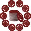 100 PCS 5 Inch Sanding Discs Hook and Loop Sandpaper for Random Orbital Sander 60 Grit