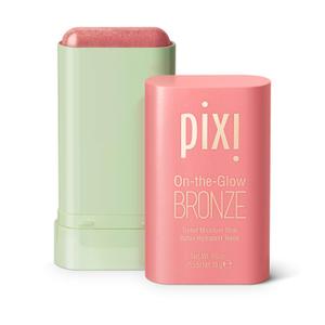 Pixi On-the-Glow Bronze - WarmGlow, Hydrating Tinted Moisture Bronzer Stick with Ginseng, Aloe Vera & Fruit Extracts, For Cheeks & Lips, 19g / 0.6oz, Paraben-Free