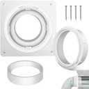 Dryer Vent Wall Plate,Dryer Vent Connector Kit,Twist Lock Dryer Duct Connector Kit with Quick Connect & Disconnect Fits 4 Inch Tubes Hose, for Dryer,Bathroom,Wall Exhaust Vent, etc