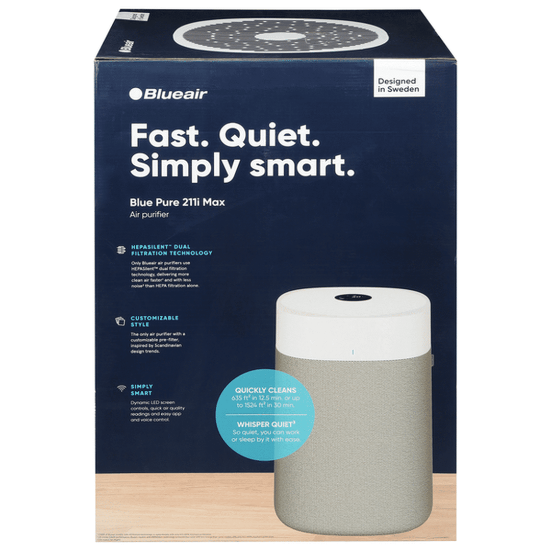 BLUEAIR Blue Pure 211i Max Air Purifier for Large Rooms up to 141 m² - Smart, Quiet, with HEPA Silent Technology - Removes Allergens, Pet Hair, Smoke, Dust and Mould - Ideal for Home & Pets