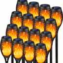 Kurifier 16Pack Solar Torch Lights, Solar Lights Outdoor Waterproof, Flickering Flame Garden Lights Solar Powered, Outdoor Solar Lights for Yard, LED Tiki Torches for Outside Pathway Yard Garden Decor