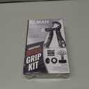 ALMAH Hand Grip Strengthener kit(5 Pack),Grip Strength Trainer,Forearm Workout Trainer Adjustable Grip Exercises,Finger Grip Strengthener,Finger Stretcher,Grip Ring & Stress Relief Ball with Carry Bag (Black)