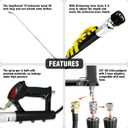 JANZ 25 FT Pressure Washer Telescoping Wand with Power Washer Extension Wands, Brush Head, Gutter Cleaner, 7 Spray Nozzle Tips, 2 Hose Adapters and Support Belt, 57 Inches X 9 Inches X 3 Inches