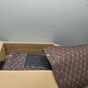 Custom Personalized Floor Mats for Cars - Luxury Full Coverage All Weather Mats, Anti-Slip Leather Mat Set, Fit for 99% of Cars, SUVs & Trucks (Brown, A-Diamond) (Only 2 Pcs)