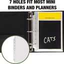 Samsill Mini Sheet Protectors 100 Pack, 5.5 x 8.5 Inch Page Protectors for Mini 3 Ring Binder, Clear Protector Sheets, 7 Hole, Top Loading, Acid Free