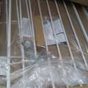 29.5-40.5" Baby Gate for Stairs, Dog Gate for Doorways, Walk Thru Auto Close Metal Baby Safety Gate for The House, Stairs and Doorways, Child Gate Pressure Mounted, Pet Gate for Dog Indoor - White