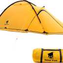 Geertop Portable 2 Person 4 Season Tent Waterproof Backpacking Tent Double Layer All Weather for Camping Hiking Travel Climbing Mountaineering - Easy Set Up (Yellow)