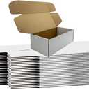 12x6x4 inches Shipping Boxes Set of 20, White Cardboard Box Kraft Corrugated Mailer BoxBoxes for Shipping E-commerce Packaging, Holidays Gift and Small Business Giving Literature Mailing