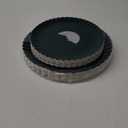 Trendables Scalloped Paper Plates 8.5 Inch & 10.5 Inch 40 Pcs Dinner Plate Set Fancy Disposable Plates for Party for 20 Guests 20 X 8 & 20 X 10 Large & Small Paper Plate Set for Parties Black Aqua