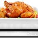 Chefman Compact Glasstop Warming Tray with Adjustable Temperature Control Perfect for Buffets, Restaurants, Parties, Events, Home Dinners and Travel, Mini 15x12 Inch Surface, Keeps Food Hot, Black