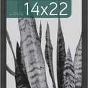 MCS Studio Gallery 14x22 Poster Frame Black Woodgrain Engineered Wood, Vertical & Horizontal Wall Hanging Large Picture Frame for Photos, Posters & Art Prints (1-Pack)