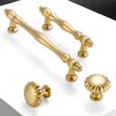 10 Pack 5 Inch Brushed Gold Cabinet Pulls Gold Cabinet Handles Gold Hardware for Kitchen Cabinets 2510 Drawer Dresser Cupboard Bedroom Bathroom