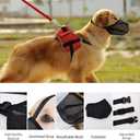 Dog Muzzle, Soft Mesh Covered Muzzles for Small, Medium, Large and X-Large Dogs, Muzzle with Adjustable Straps, Prevent Barking, Biting, and Accidental Ingestion (Black, X-Small)