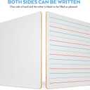 Nicpro Dry Erase Lap Board 9 x 12 inches 2 Pack Ruled Kid Double Sided Blank & Lined Small Lapboard with 8 Pens, 2 Eraser, Learning Mini Whiteboard Portable for Student and Classroom Use