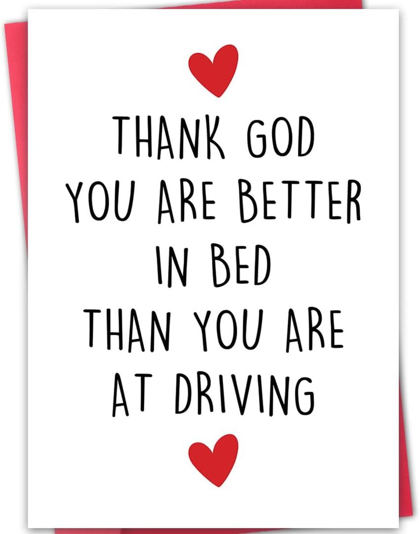 4 x Funny Valentines Day Card for Husband Boyfriend, Naughty Valentines Day Gifts for Him (BT-152)