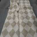 9x12 Checkered Beige Area Rug for Living Room Bedroom Washable Soft Modern Non Slip Large Throw Rug Lightweight Low Pile Neutral Carpet Dining Room Office Classroom Nursery Playroom