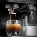UDI Espresso Machine, 20 Bar Automatic Cappuccino & Latte Coffee Maker, Auto or Manual Quick Brew Dual Boiler, Touchscreen Espresso Maker (Black+Sliver)