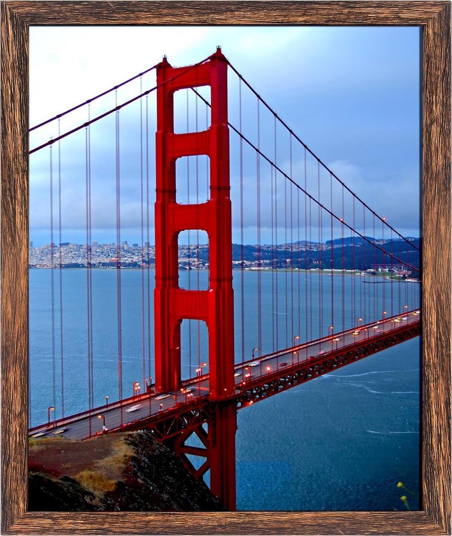 BESCRCL 16x20 Frames, Picture Frames for Wall, Single, Brown
