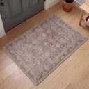 Kuden 2x3 Small Rug, Machine Washable, Non-Slip Backing, Vintage Style, Soft, Low Pile, Area Rugs for Entryway Kitchen Indoor Entrance