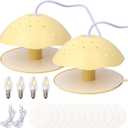 2 Packs Flea Traps for Inside Your Home, with 12 Sticky Discs & 4 LED Bulbs, Friendly to Pets& Kids, Indoor Bed Bug Flea Light Trap Pest Control for Home