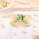 QIFU Hand Painted Sea Crab Style Enameled Jewelry Trinket Box Unique Gift for Family