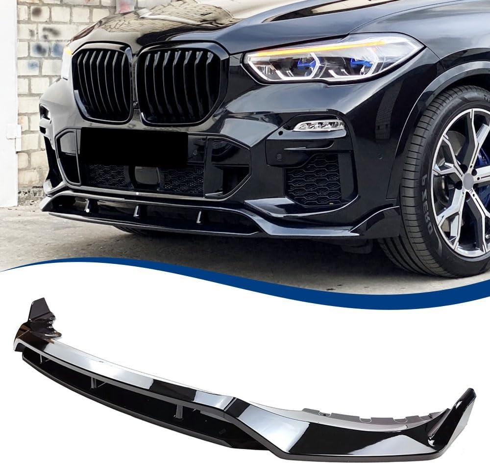 G05 Front Lip Compatible with (2019-2023) BMW X5 G05 M-Sport Model M50i ABS Gloss Black Bumper Spoiler Air Splitter