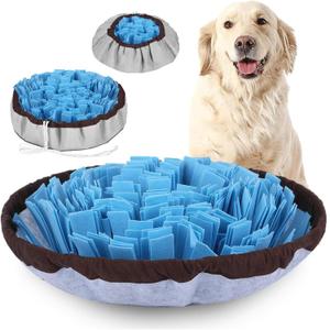 PET ARENA Snuffle Mat for Dogs - Adjustable Interactive Puzzle Toy for Large & Small Breed Slow Feeder for Mental Stimulation & Stress Relief Encourages Natural Foraging Ideal for Indoor & Outdoor Use (Blue)