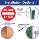 Do Not Enter Sign,12x12 Inch Square .040 Aluminum,Reflective Rust Free Metal Sign,Fade/Weather Resistant,Easy to Mount,Indoor/Outdoor Use (3 Pack)