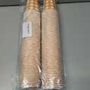 120pcs 9oz Fall Plaid Paper Drinking Cups, Orange Disposable Thanksgiving Gingham Paper Cups Checkered Cups for Harvest Thanksgiving Party