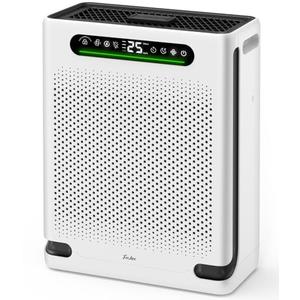 Air Purifiers for Home Large Room Up to 2600 Ft², HEPA Air Purifier with Washable Filter & Air Quality Display, Powerful Turbo Mode Air Cleaner for Pet Hair Odors Smoke Dust