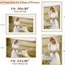 24x36 Solid Wood Picture Frame, Natural Wood Poster Frame with Paper Mat, Display picture 20x30 with mat or 24x36 without Mat, Set of 2 Oak Wood Grain