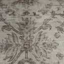 8x10 Washable Neutral Area Rug Beige Vintage Living Room Bedroom Carpet Non-Slip Soft Low Pile Floral Indoor Large Throw Rug for Dining Room Office